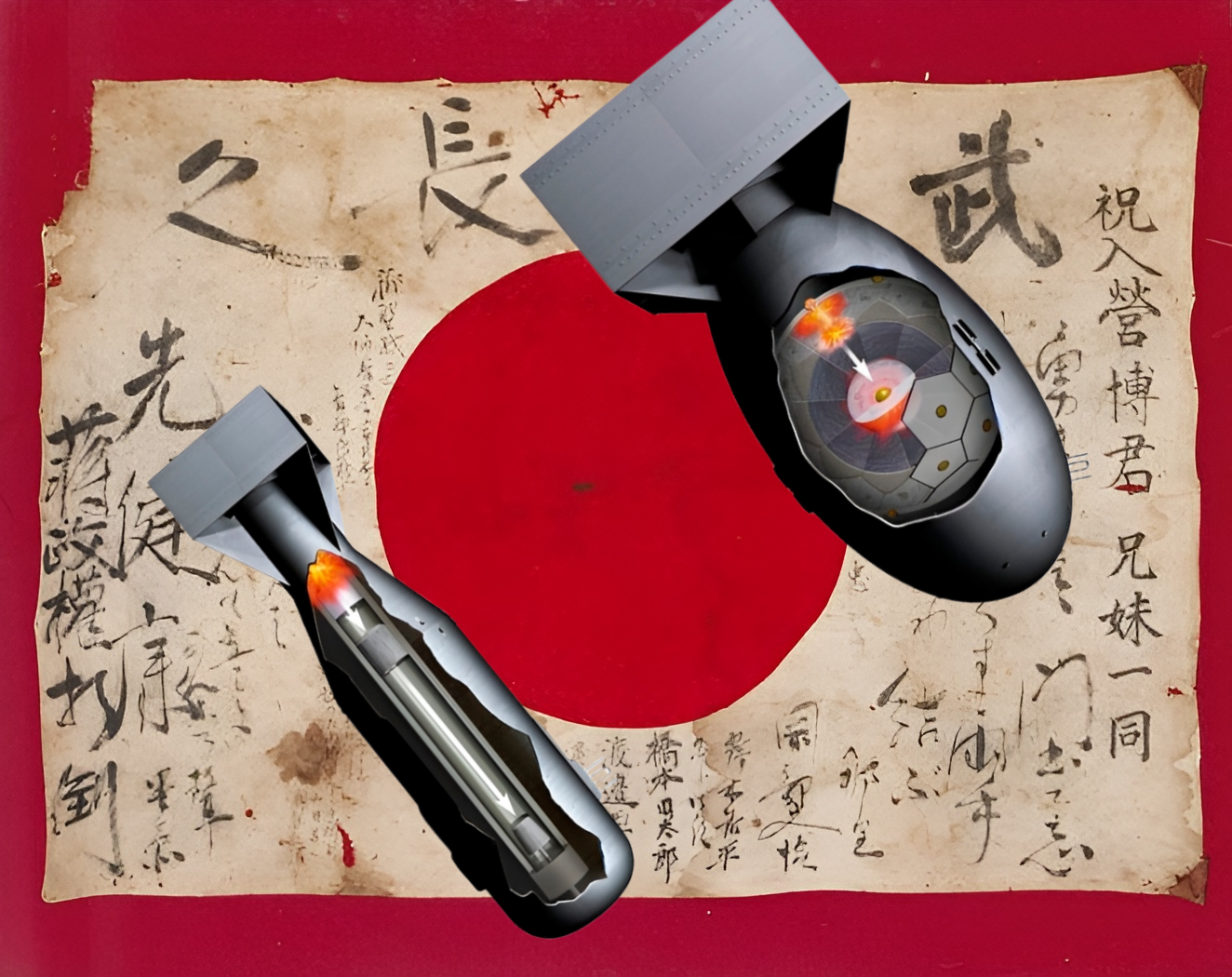 Good Luck Flag+Atomic Bomb(s) 4