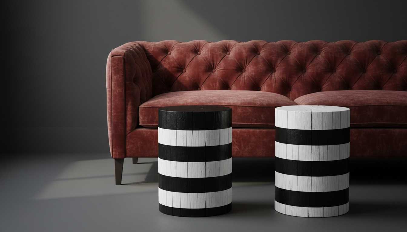 Black and White Side Tables