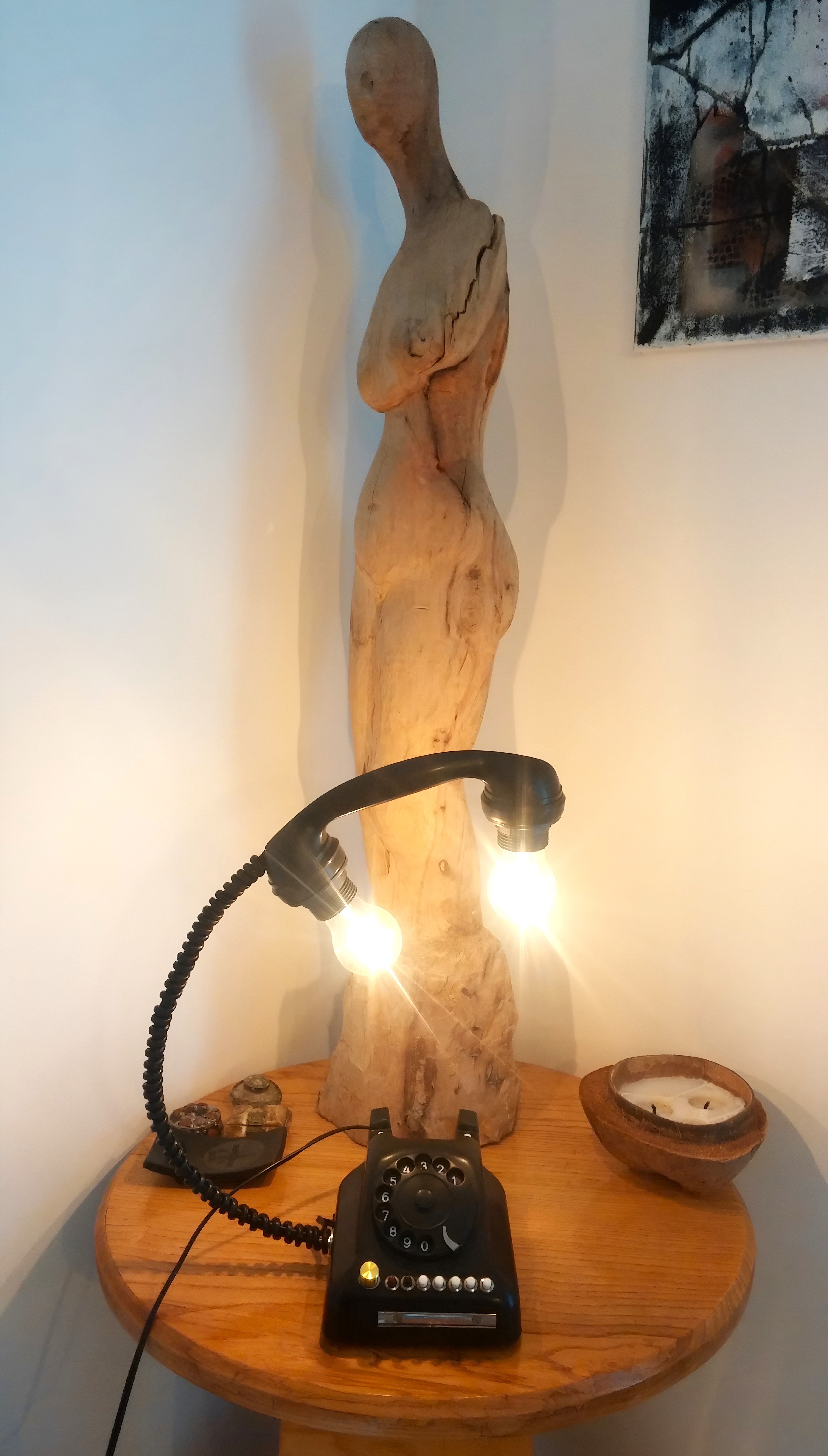 Phone Lamp with a Dimmer Switch