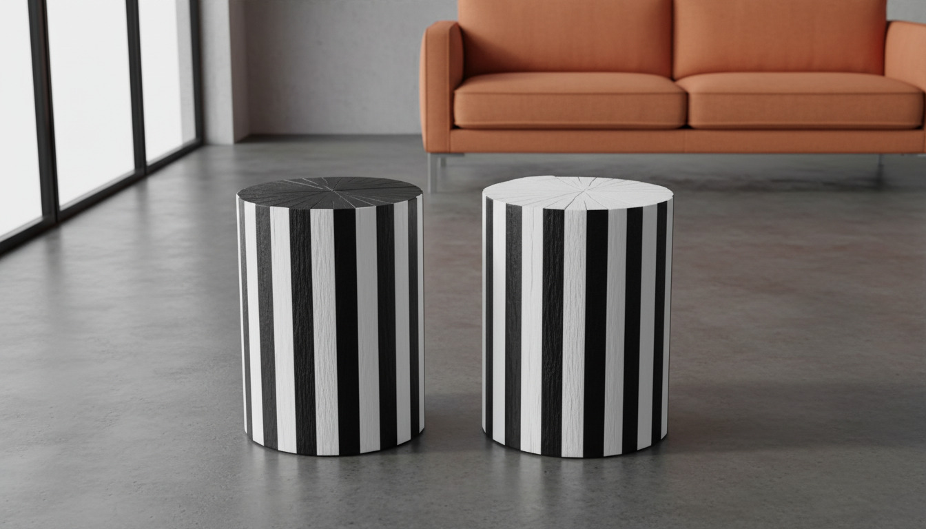 Black and White Side Tables