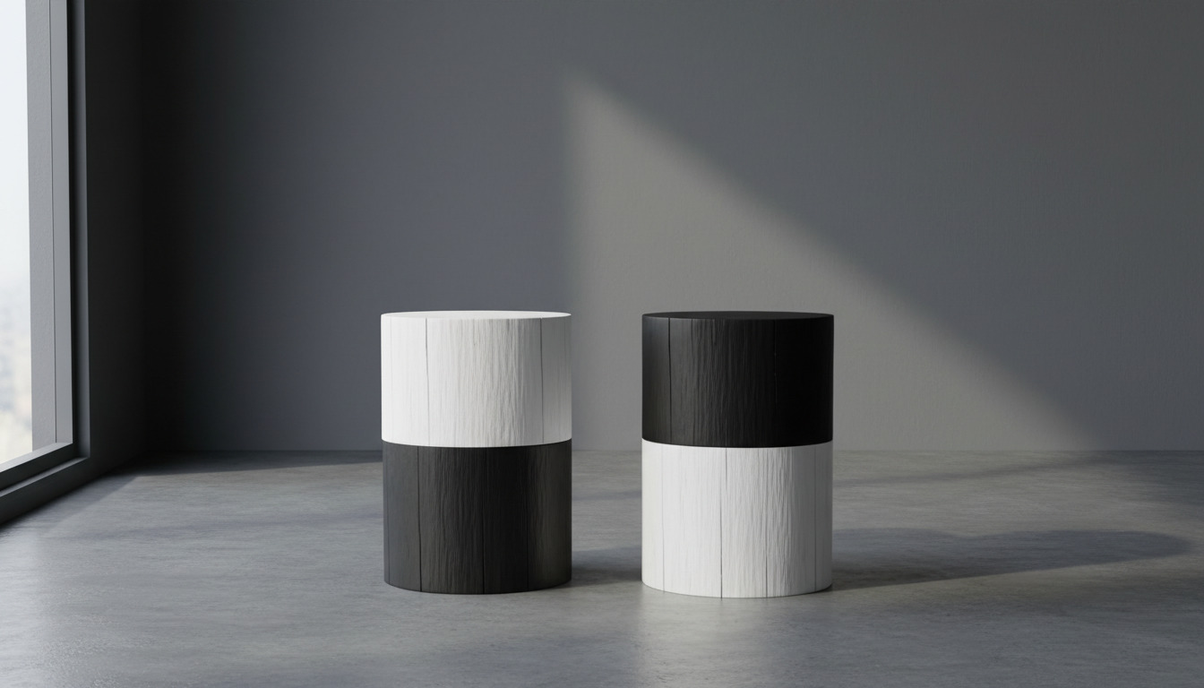 Black and White Side Tables