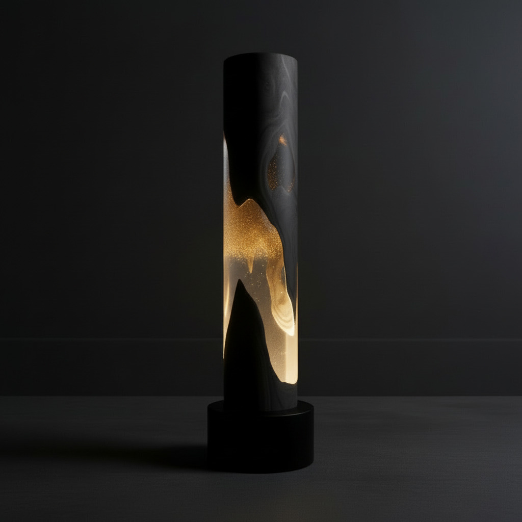 Burnt Wood+Epoxy LED Floor Lamps-MonoLit