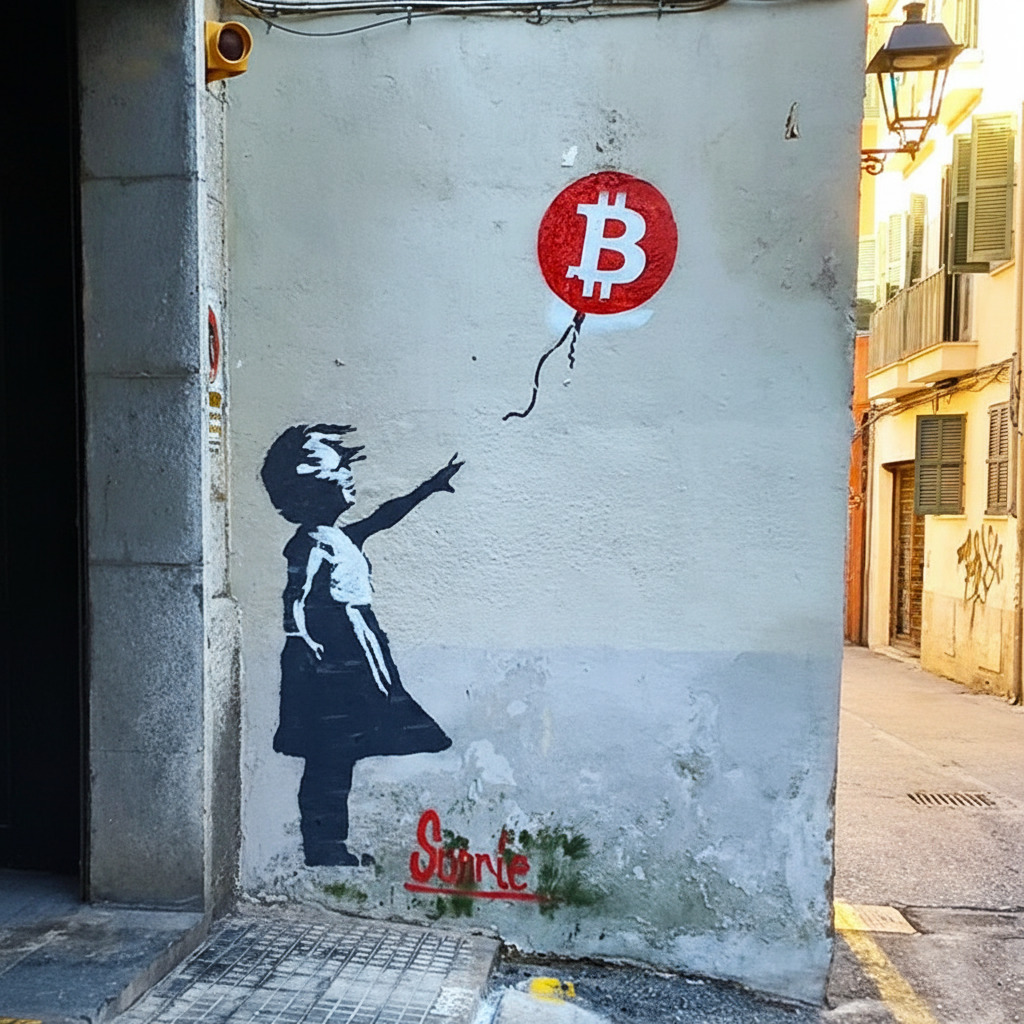 Girl with Bitcoin-Palma de Mallorca